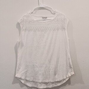 Westport White Summer Top Blouse Sleeveless, 2X